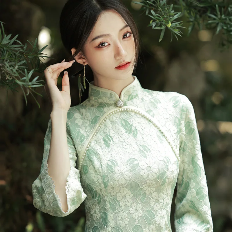 Good Qualityf Free Shipping Chinese Style Women's Clothing Evening Qipao Cheongsam Traditional Vestidos Elegantes Para Mujer