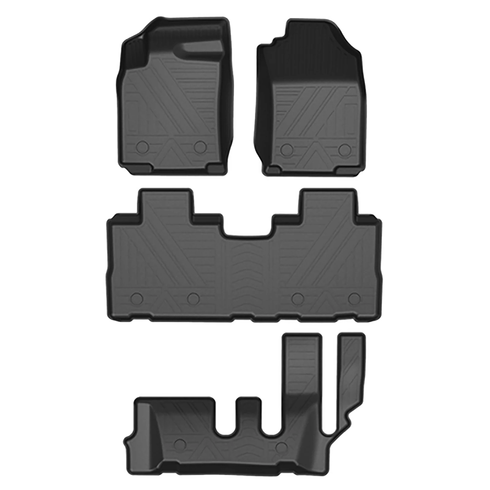 Car Floor Mats for Chevrolet Captiva / Groove 2019-2024 Pad TPE Trunk Backrest