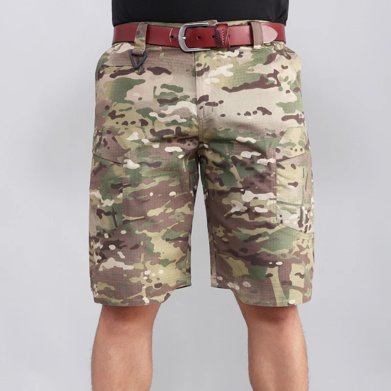 Waterproof Cargo Shorts Men Summer Camouflage Military Mens Shorts Outwear Multi-pocket Shorts Male Size S-3XL