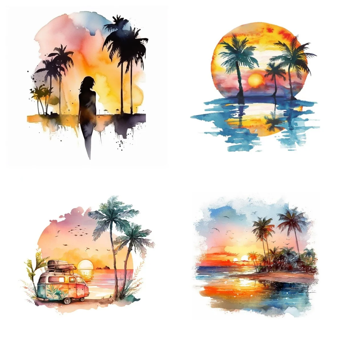 

Campfire Sunset Car Stickers Motorcycle Fuel Tank Waterproof Vinyl Decals Auto Window Bumper Car Styling Body Decoration