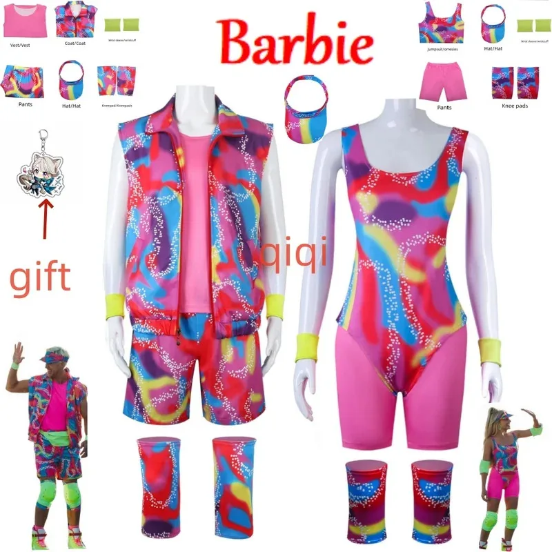 

Горячий фильм Барби Косплей Кен Барбе Спортивная одежда со шляпой Унисекс Для взрослых и детей Хэллоуин Косплей Костюм Повседневная одежда Униформа