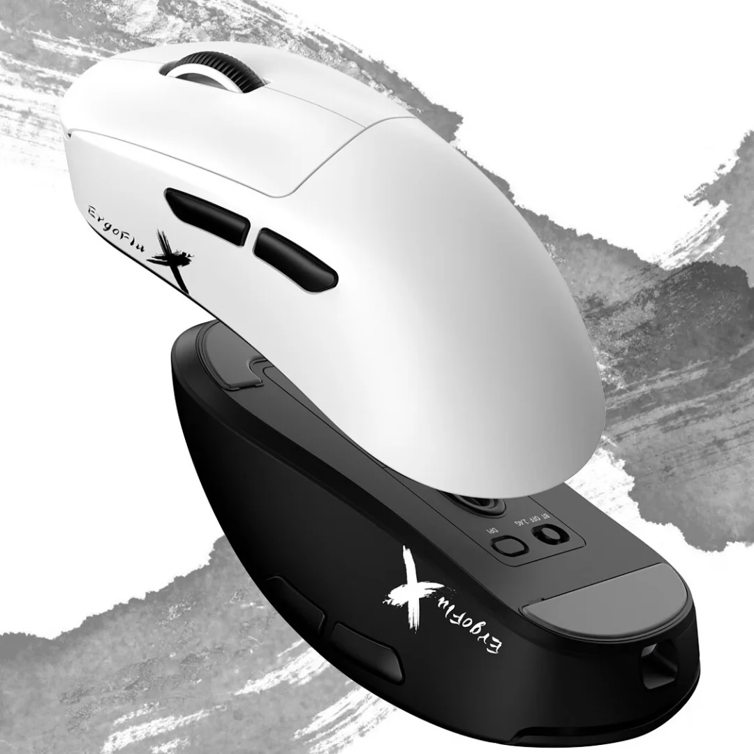 ZORNHER Ergoflux9 Gaming Mouse Lightweight Wireless Gaming E-Sports Rechargeable Tri-Mode Ergonomic Design EX9 PAW3950