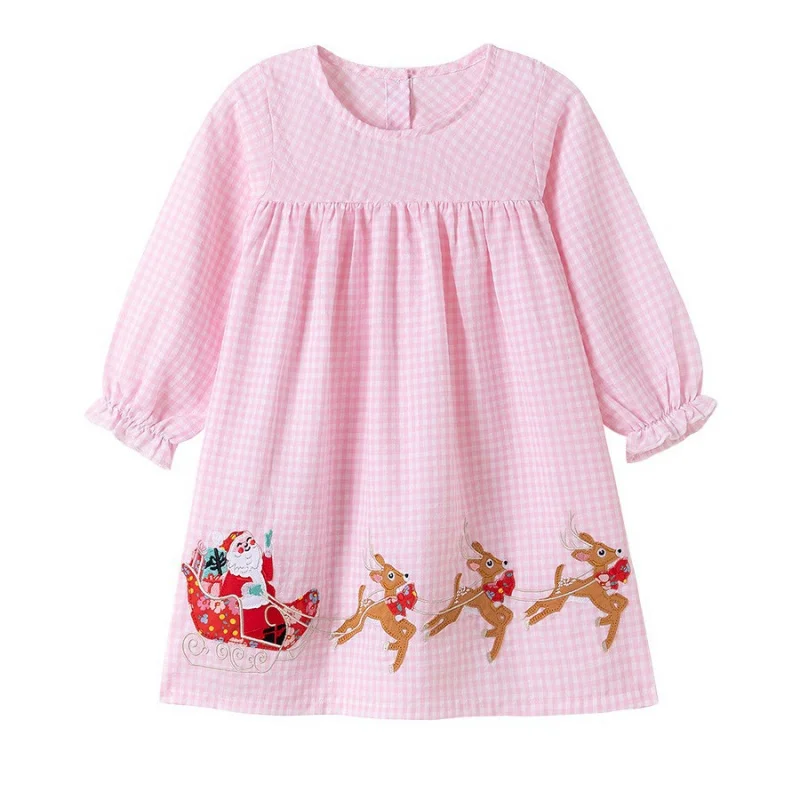 

Wholesale Girls' Skirts Autumn Girls Dress Christmas Cartoon Children's Dress