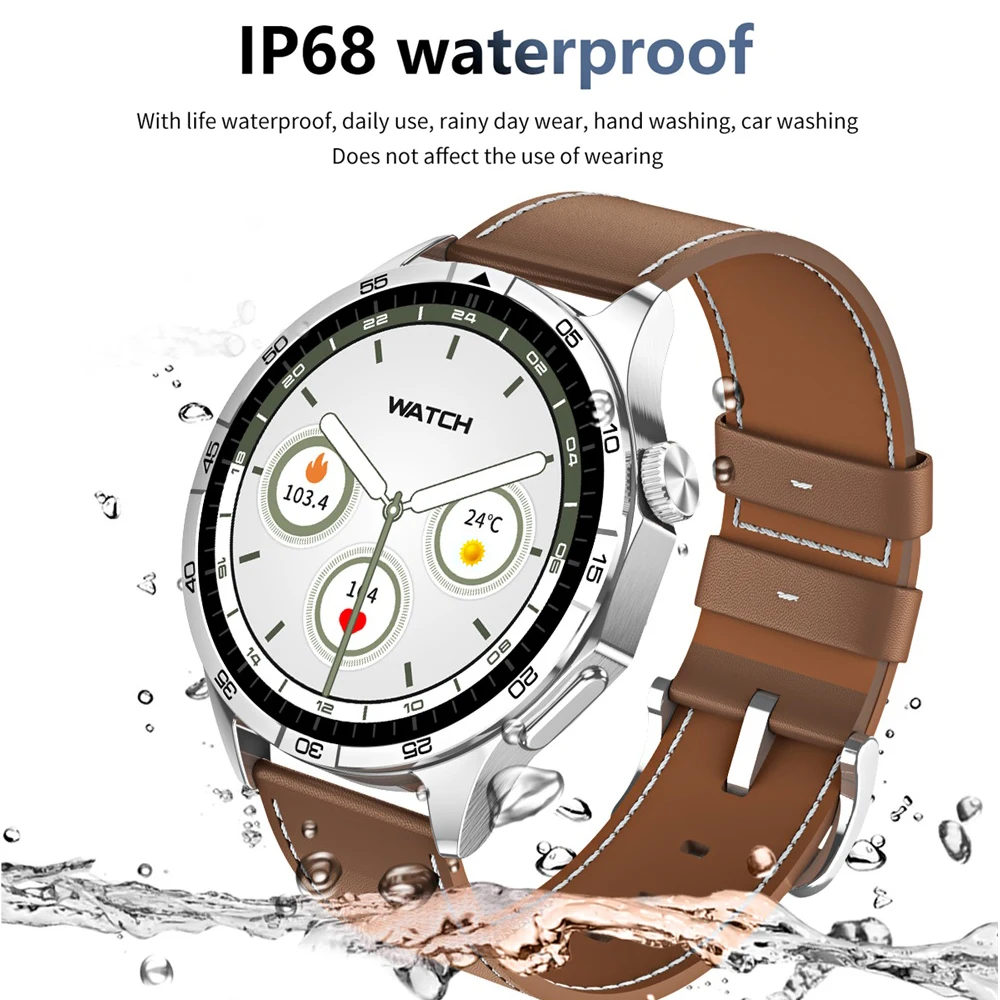 Azul dente chamada masculino 1.45 "tela amoled assistente de voz carga sem fio relógio inteligente freqüência cardíaca smartwatch ip68 à prova dip68 água esportes