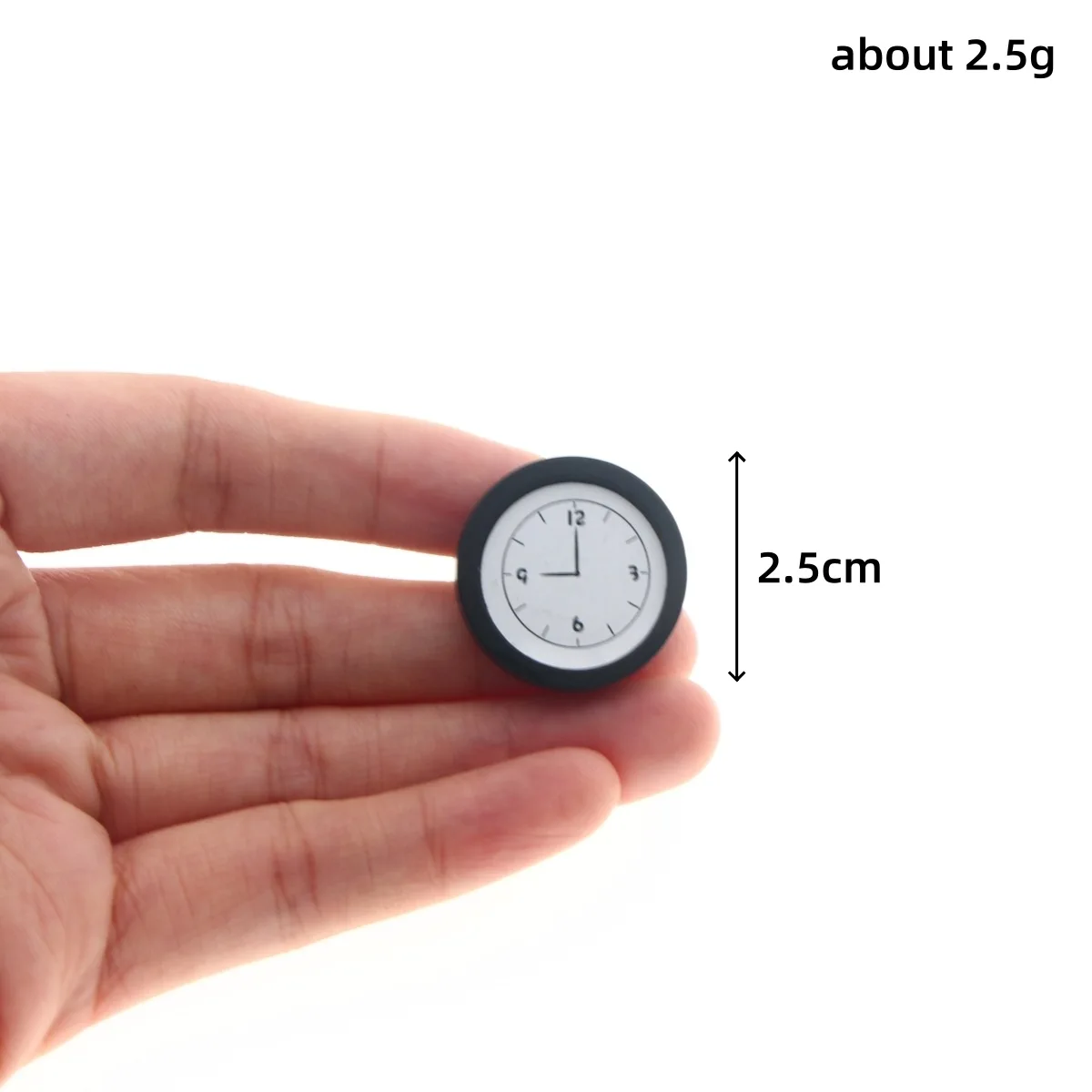 4pcs Mini Wooden Wall Clock Model Realistic Miniature Clock Living Room Bedroom Home Scene Accessory DIY Furniture Decoration