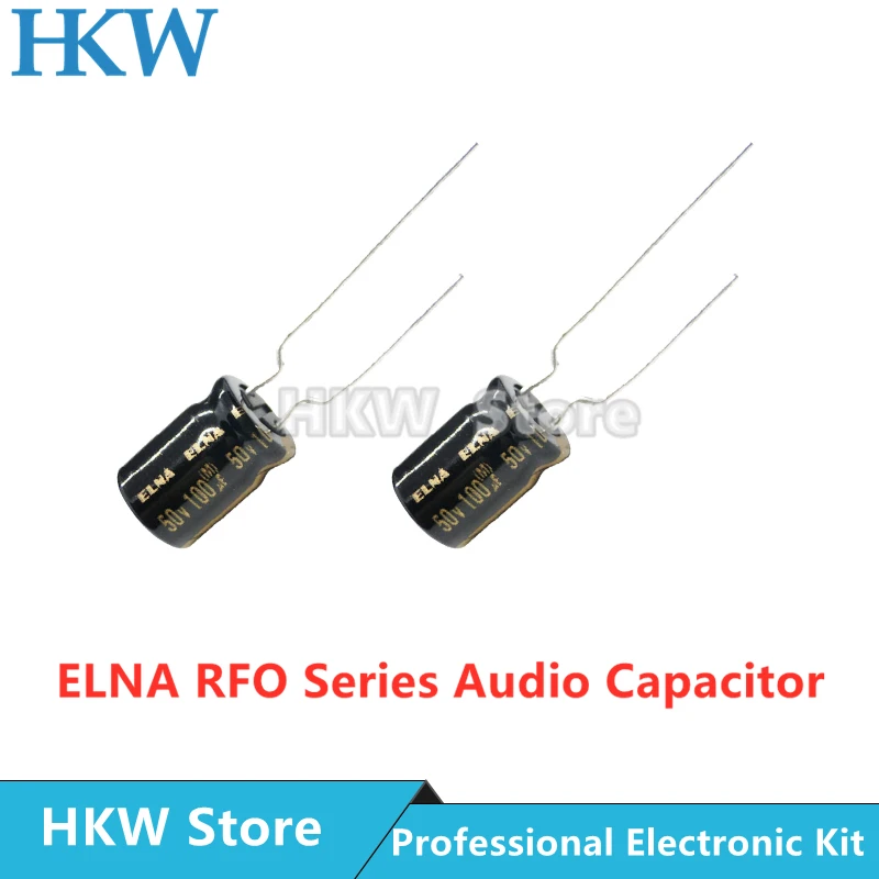 10pcs ELNA RFO Series HiFi Audio Capacitor 25V 35V 50V 100uF 220uF 100UF50V 220UF35V 220UF50V 100UF25V 220UF25V Original