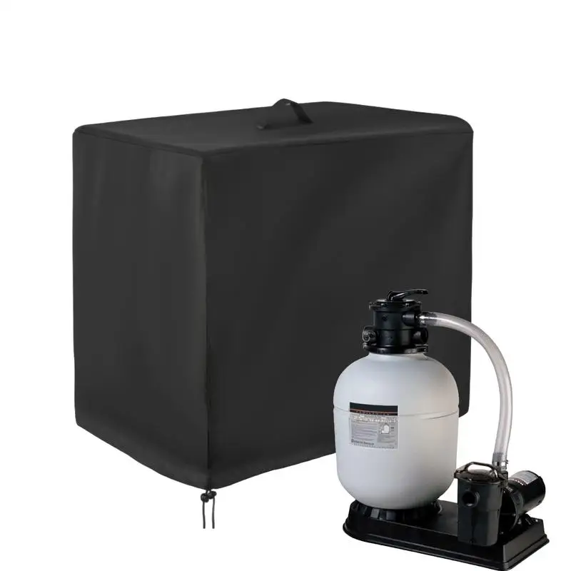 

Крышка насоса для песочного фильтра для бассейна 33x24x33,8 дюйма с защитой от УФ-излучения выше Крышка насоса для бассейна из ткани Оксфорд Крышка фильтра для бассейна для песка