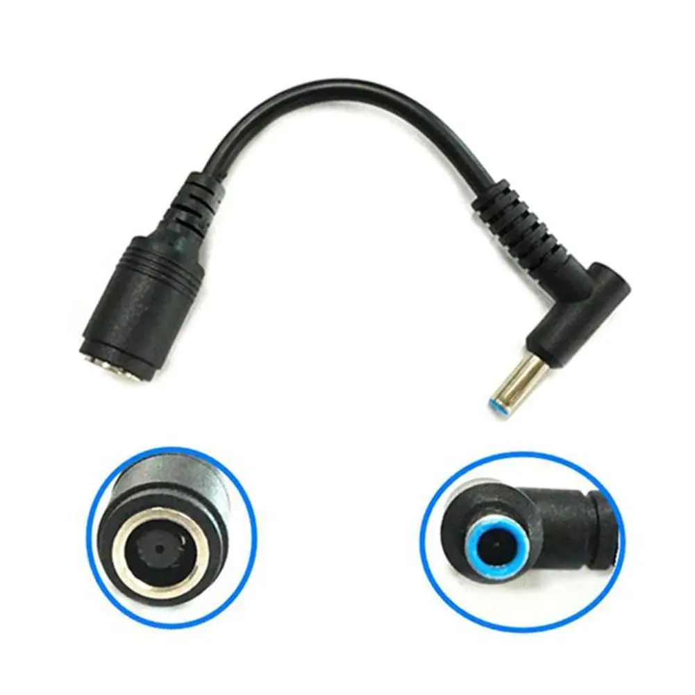 DC Power Adapter 7.4x5.0mm to 4.5x3.0mm Tip Charger Connector for HP Laptop Stream Spectre Pavilion Envy Elitebook Split Chrome