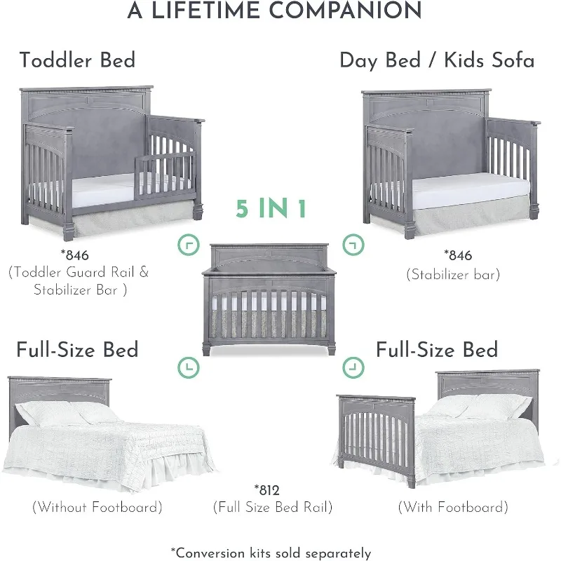 Santa Fe-CPull convertible 5 en 1, gris tempête