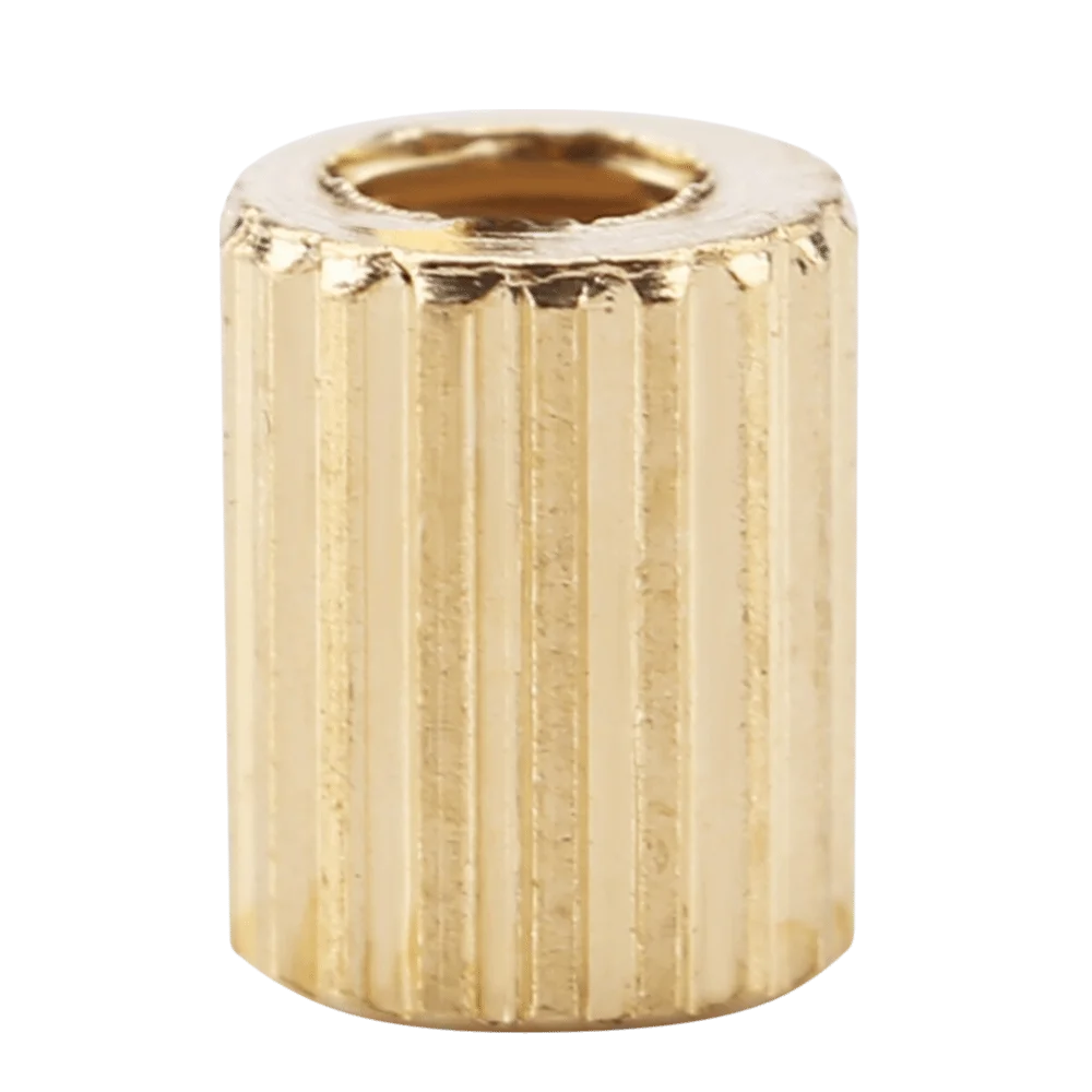 50PCS Round Straight Brass Standoff Set Knurled Surface Decorative Hardware Pillar Spacer Female Thread Standoff