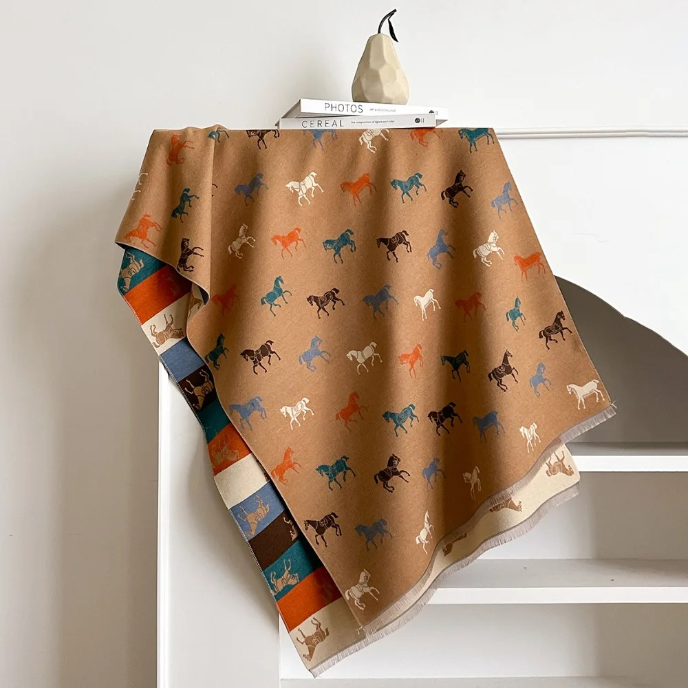 

Новый элегантный зимний шарф, мягкое теплое холодостойкое одеяло, утепленный ветрозащитный шарф, подарок на Новый год