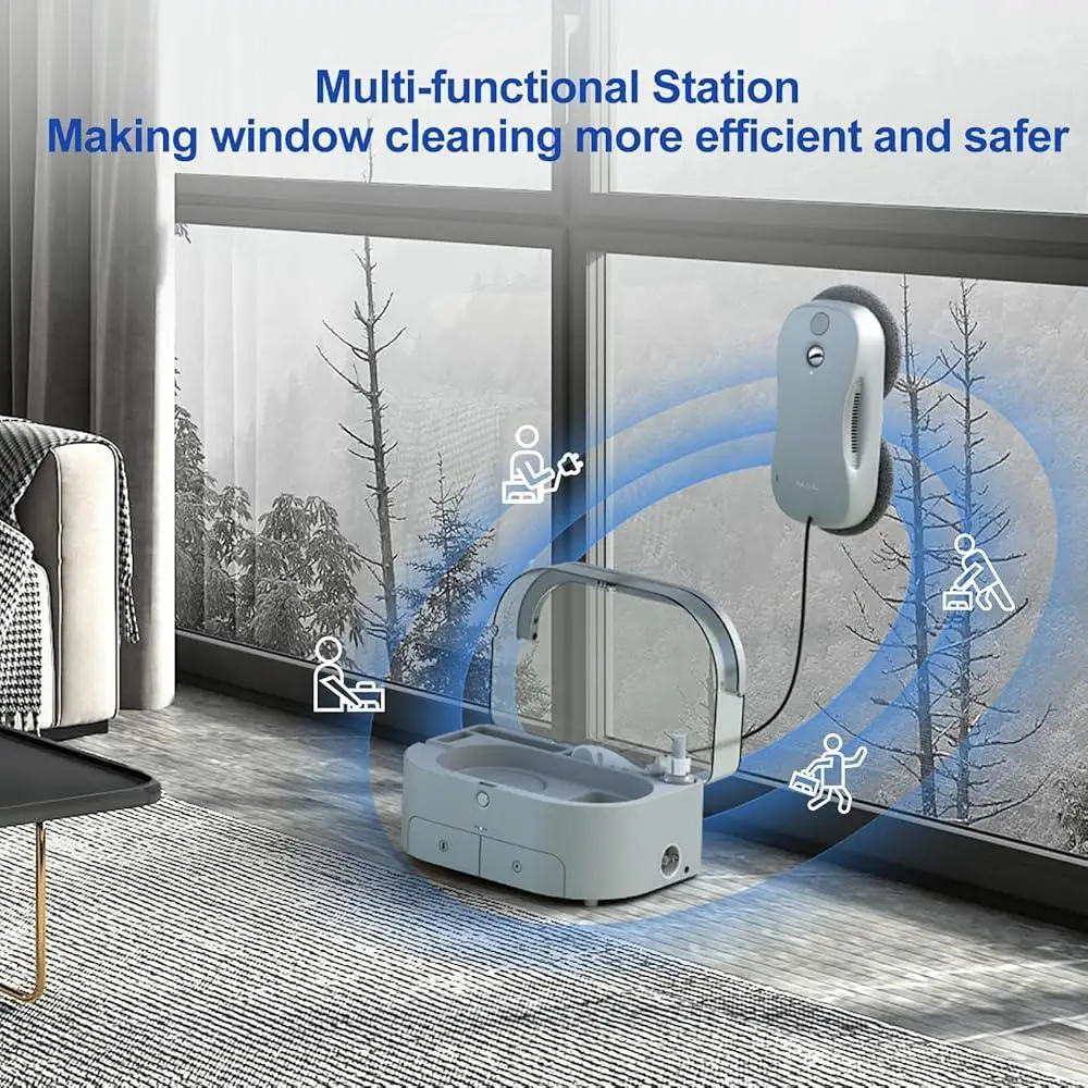 Satuo S9PRO Window Cleaning Robot Automatic Intelligent Path Planning Stubborn Stains Edge Detection Portable Cleaning Station