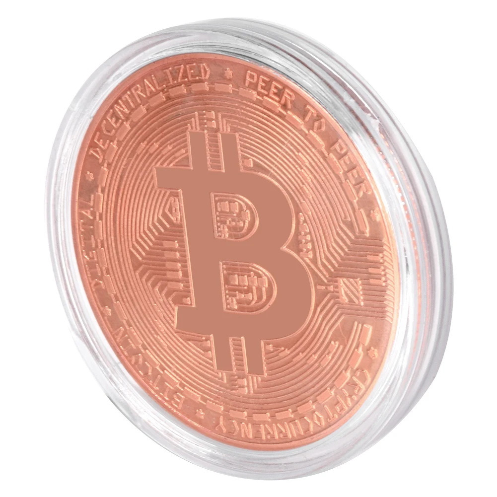 1PCS Creative Souvenir Gold Plated Bitcoin Coin Collectible Great Gift Bit Coin Art Collection Physical Gold Commemorative Coin