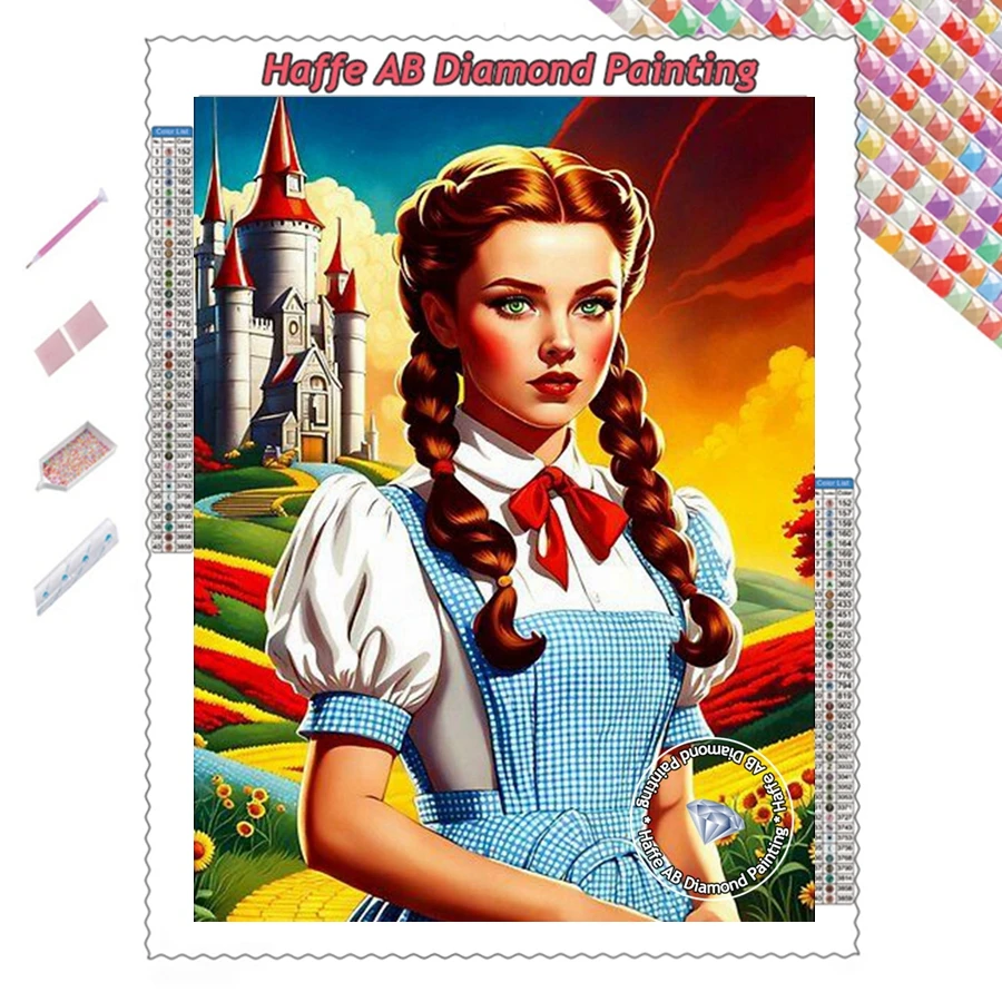 The Wizard Of Oz Dorothy Gale Girl Diamond Painting AB Drills Enchanted Forest Wicked Witch Art Cross Stitch Mosaic Home Decor