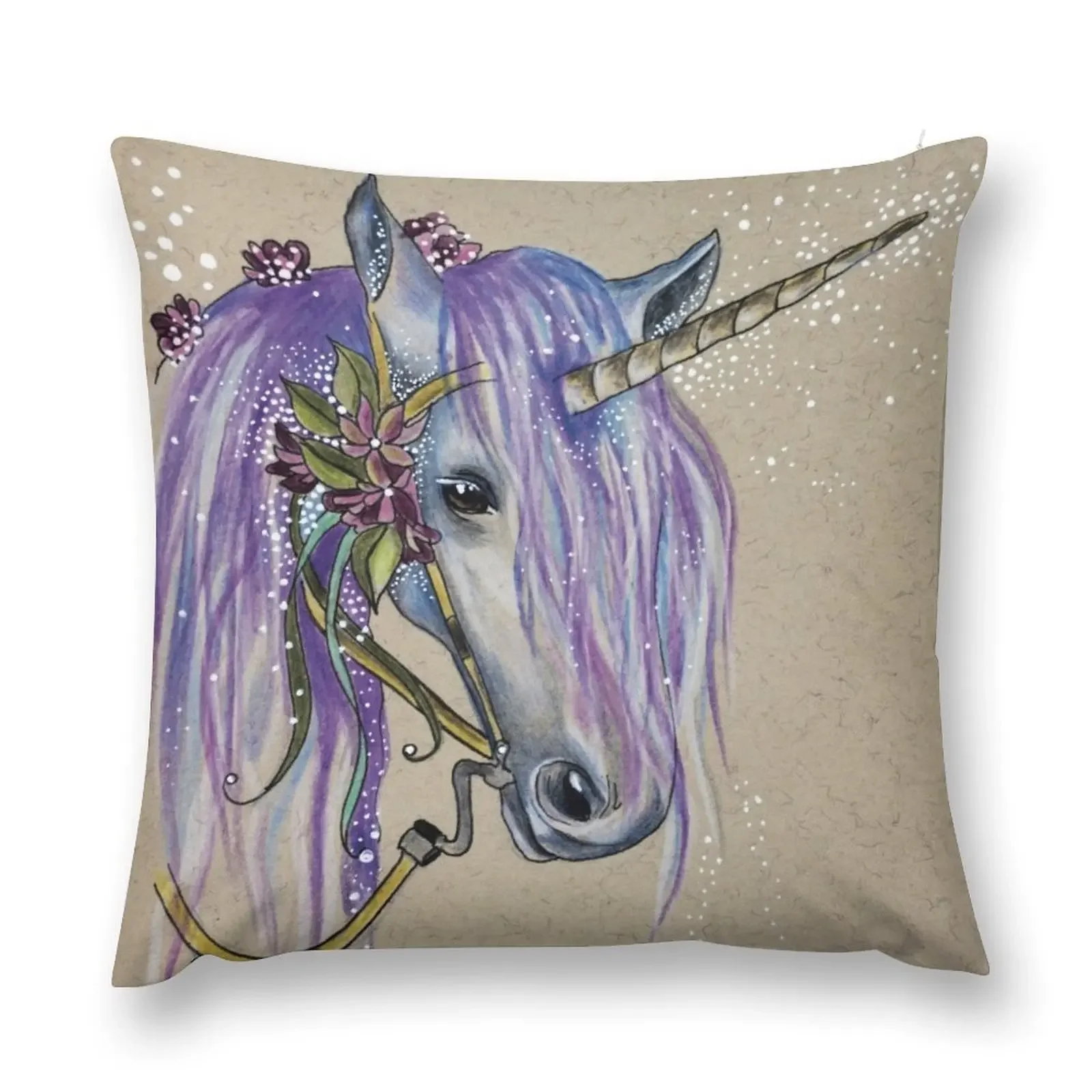 

The Magical Faery Unicorn Throw Pillow Luxury Pillow Case Cushion Child Pillow Case Luxury Cushion Cover