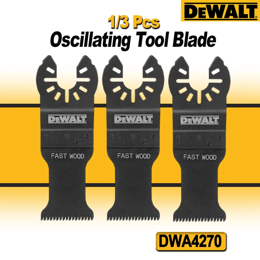 DEWALT 1/3Pc High Carbon Steel Oscillating Tool Blade Fast Cutting Wood W/ Nails Blade Power Tool Accessories DWA4270