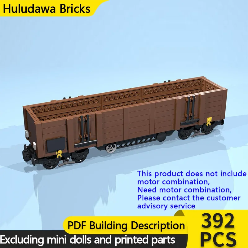 

Модель городской автомобиль MOC, строительные кирпичи, 8-колесный коричневый открытый универсал, модульная технология, детские праздничные подарки, сборка игрушек, костюм