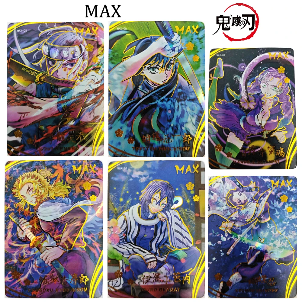 Demon Slayer Blade MAX Iguro Obanai Kochou Shinobu Kanroji Mitsuri Tokitou Muichirou Foil Refraction Glitter Collection card