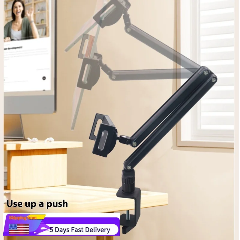 

Long Arm Tablet Holder Stand for 17.3 inch Tablet Smartphone Bed Desktop Lazy Holder Bracket Support for iPad Clip Stand Stable