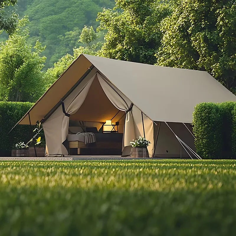 

【Popular】Flexibly Customized Canvas Resort Glamping Hotel Room Safari Tent for Diverse Scenarios
