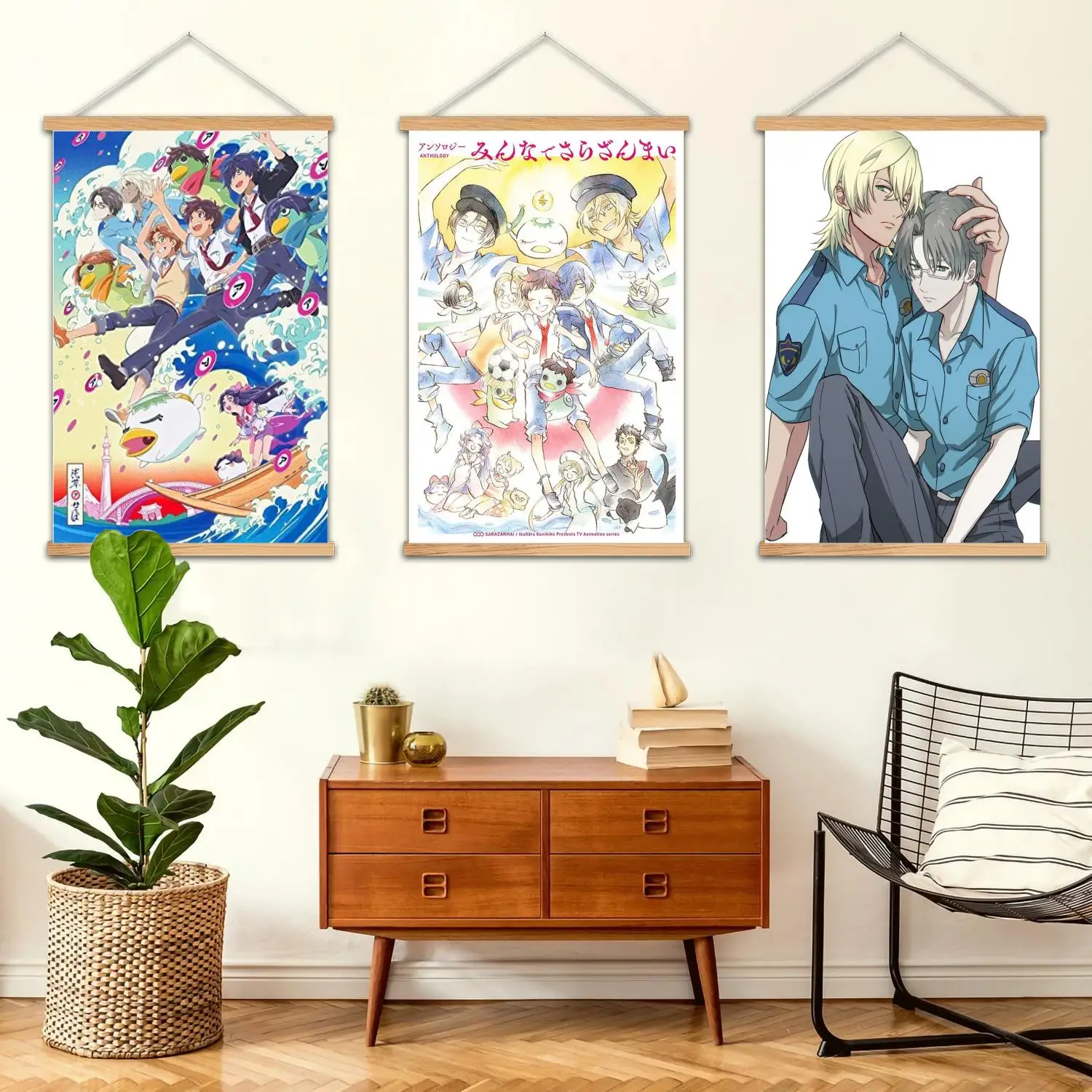 sarazanmai cartoon Framed Wall Painting Canvas Art Poster and Wall Art  Modern Family Bedroom Decor Posters,Decorative painting