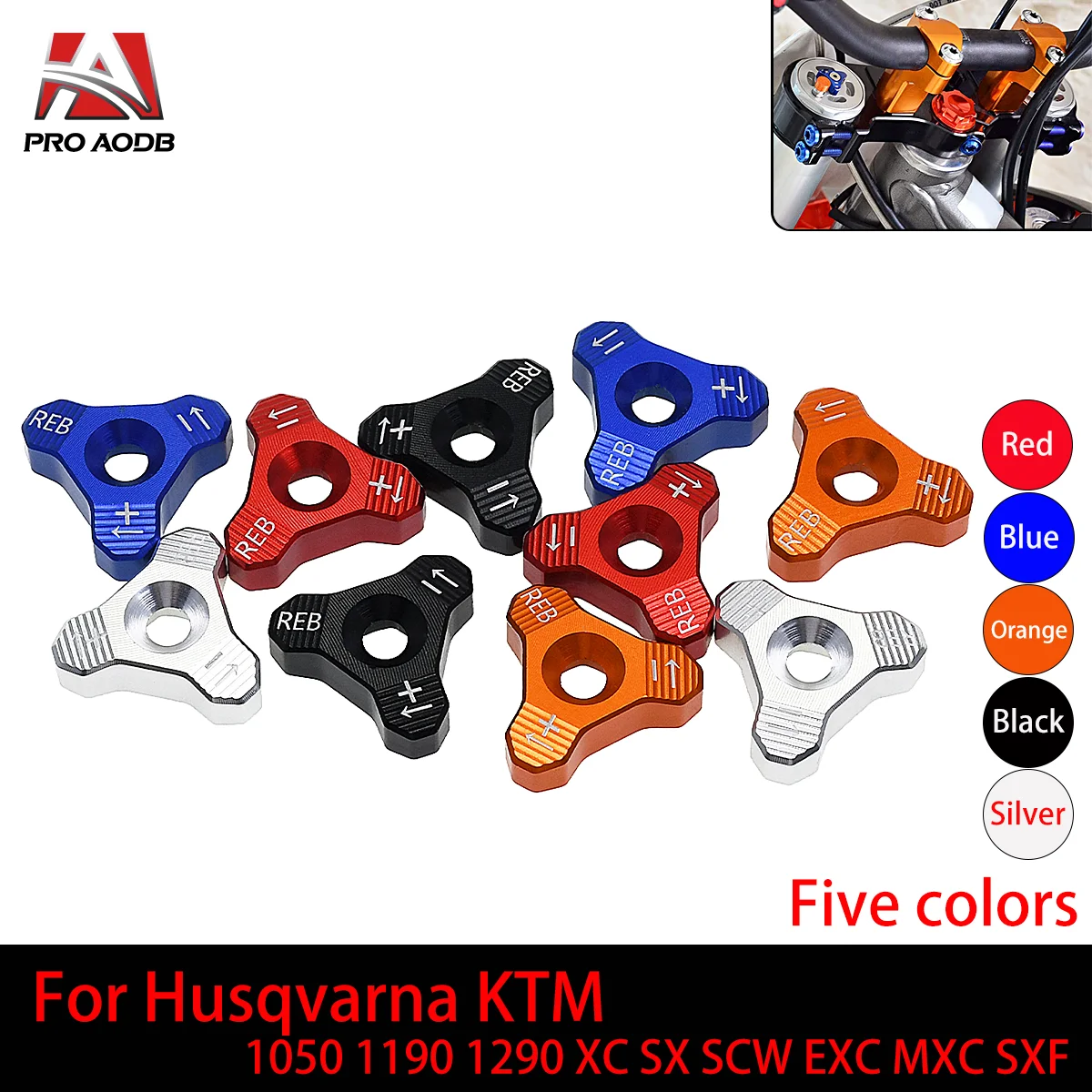 48mm Front Shock Absorber Fork Knob Adjuster Bolt For KTM Husqvarna Beta RR RRS RS 250 300 350 390 400 430 450 480 498 500 520