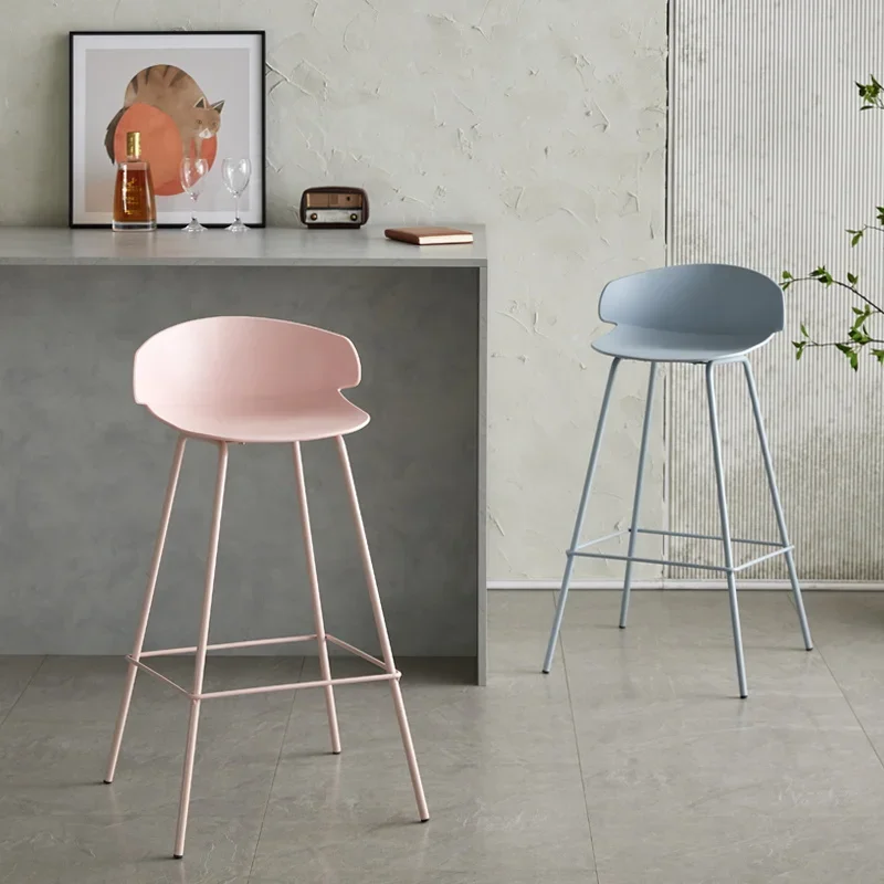 

Pink Accent Dining Bar Chairs Nordic Counter Modern Minimalist Living Room Bar Chairs Barstool Sillas De Bar Furniture