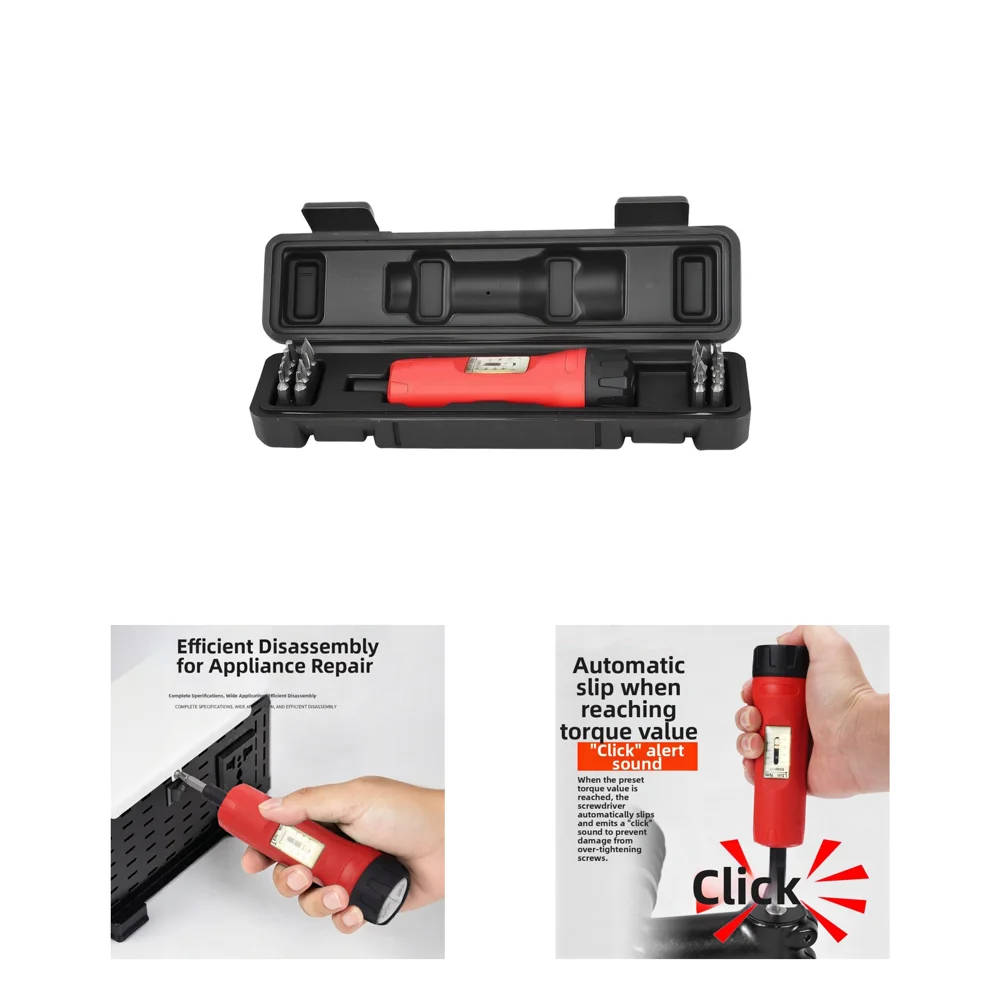 21PCS Adjustable Torque Screwdriver 10-70 In.lb With Magnetic Bit Holder For Cabinet Auto Repair Precision Tool Kit