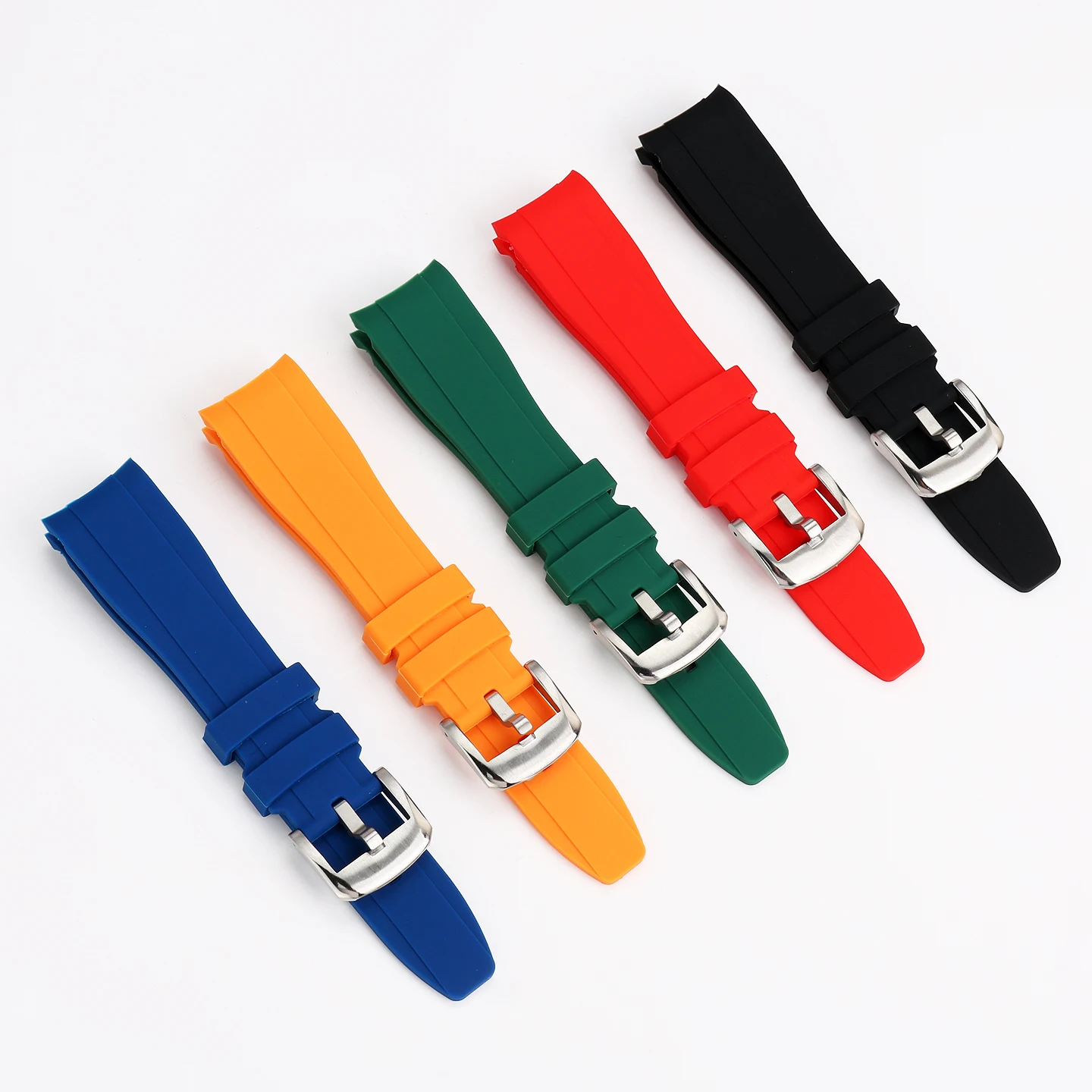 For Casio Barracuda MDV106-1A MDV-107-1A Rolex Submariner Seiko Mido Anchor Curved Waterproof Silicone Watch Strap 20mm 22mm