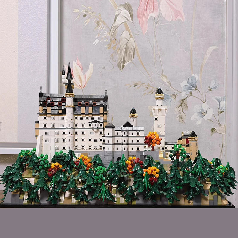 2026 nuevo 3455 Uds Castillo de Neuschwanstein Kit de modelo arquitectónico 21063 Castillo europeo bosque paisaje bloque conjunto para adultos regalo