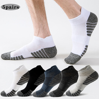 5 Pairs High Quality Men Ankle Socks Breathable Cotton Badminton Running Sports Socks Mesh Casual Athletic Cut Short Sokken