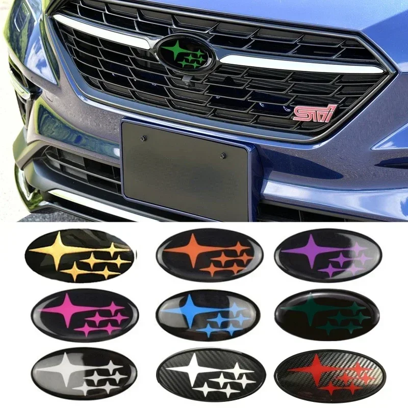 Acrílico capô dianteiro do carro logotipo emblema traseiro tronco emblema adesivo para subaru impreza brz wrx sti legado outback ascenso xv acessórios