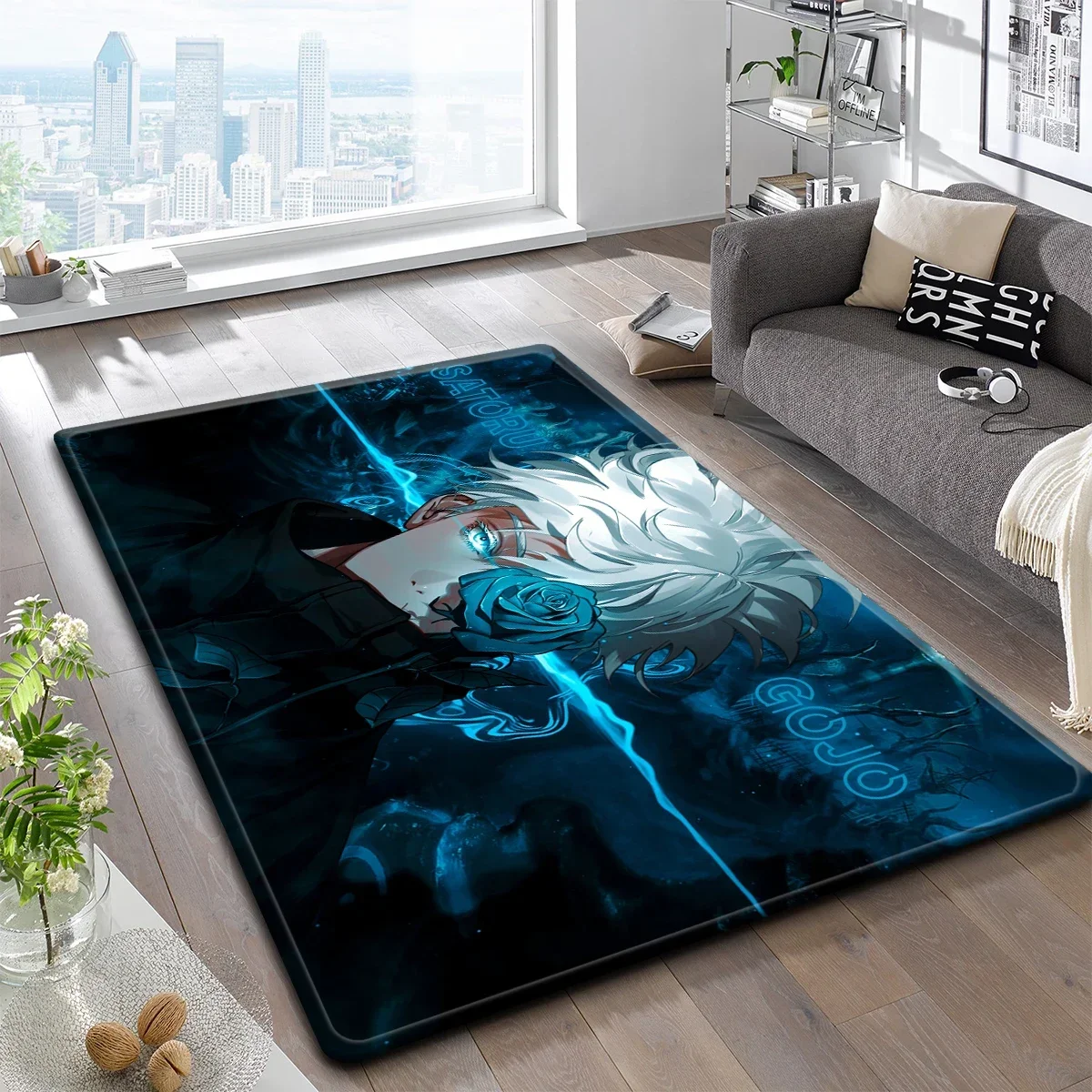 Cartoon Comic Jujutsu Kaisen Fight Carpet Kitchen MatEntrance Doormat Bedroom FloorDecoration Living Room Bathroom Anti-slip Rug