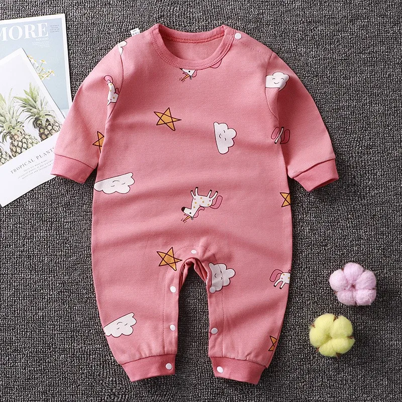 0-2 Age Baby Clothes Cartoon Long Sleeve Climbing Clothes Spring Autumn Newborn Underwear Jumpsuit Infantil Bodysuits Pajamas