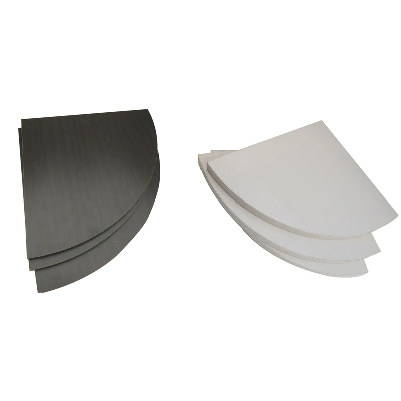 ABWR rak buku sudut dinding, rak dinding bentuk kipas, rak sudut segitiga, rak berbentuk kipas