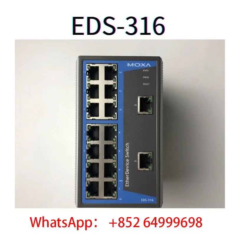 

second-hand EDS-316 Industrial Grade 16 Port Ethernet Switch tested ok