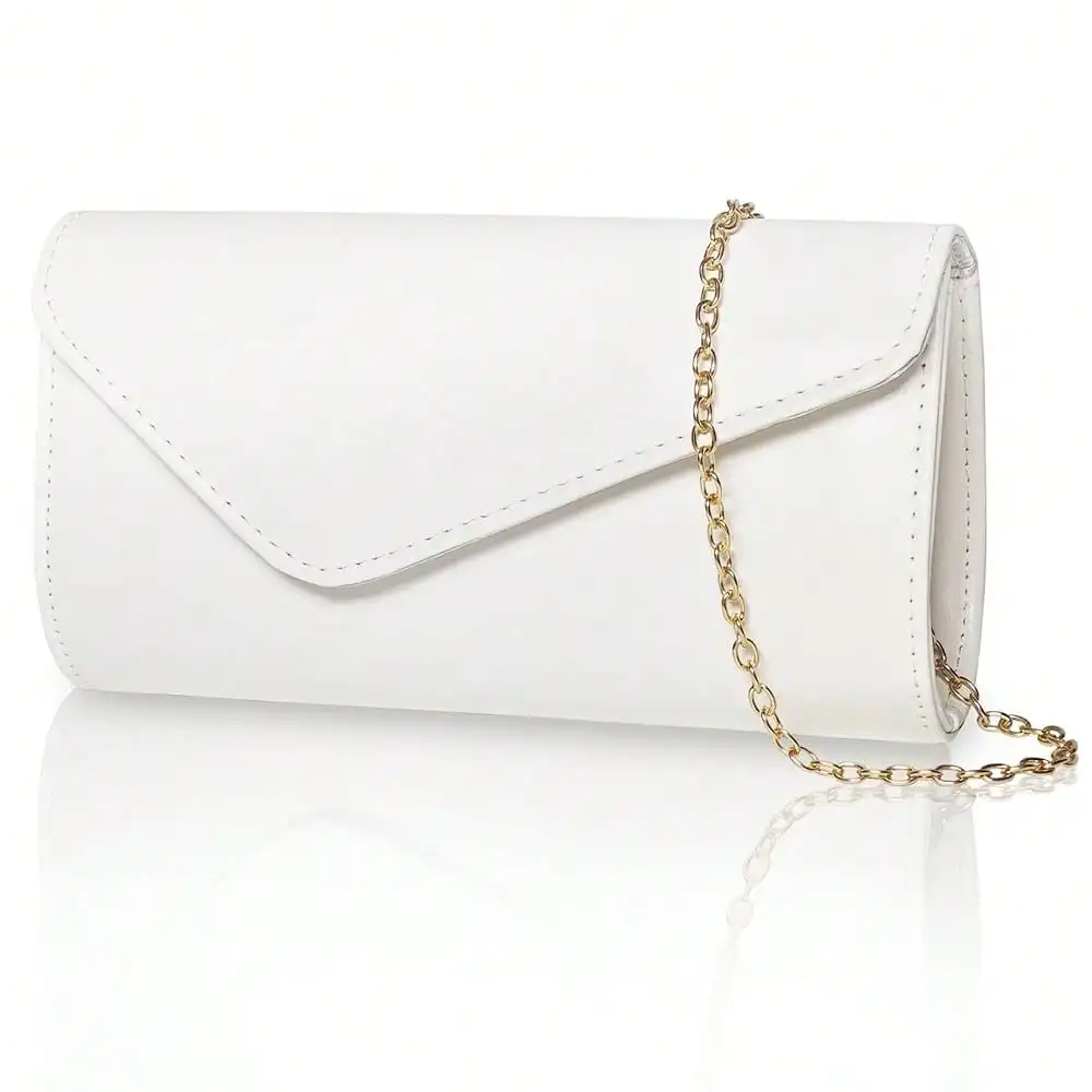 

Clutch Purse For Women, Leather Envelope Evening Bags & Chain, Formal Wedding Cocktail Prom Party Handbags