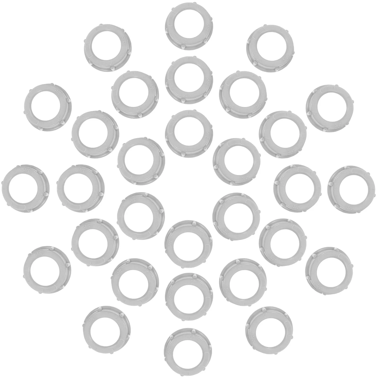 Insulating Conduit Bushings 100 Pack Three Quarter Inch Grey Plastic Enclosure Fittings Scratch Guard