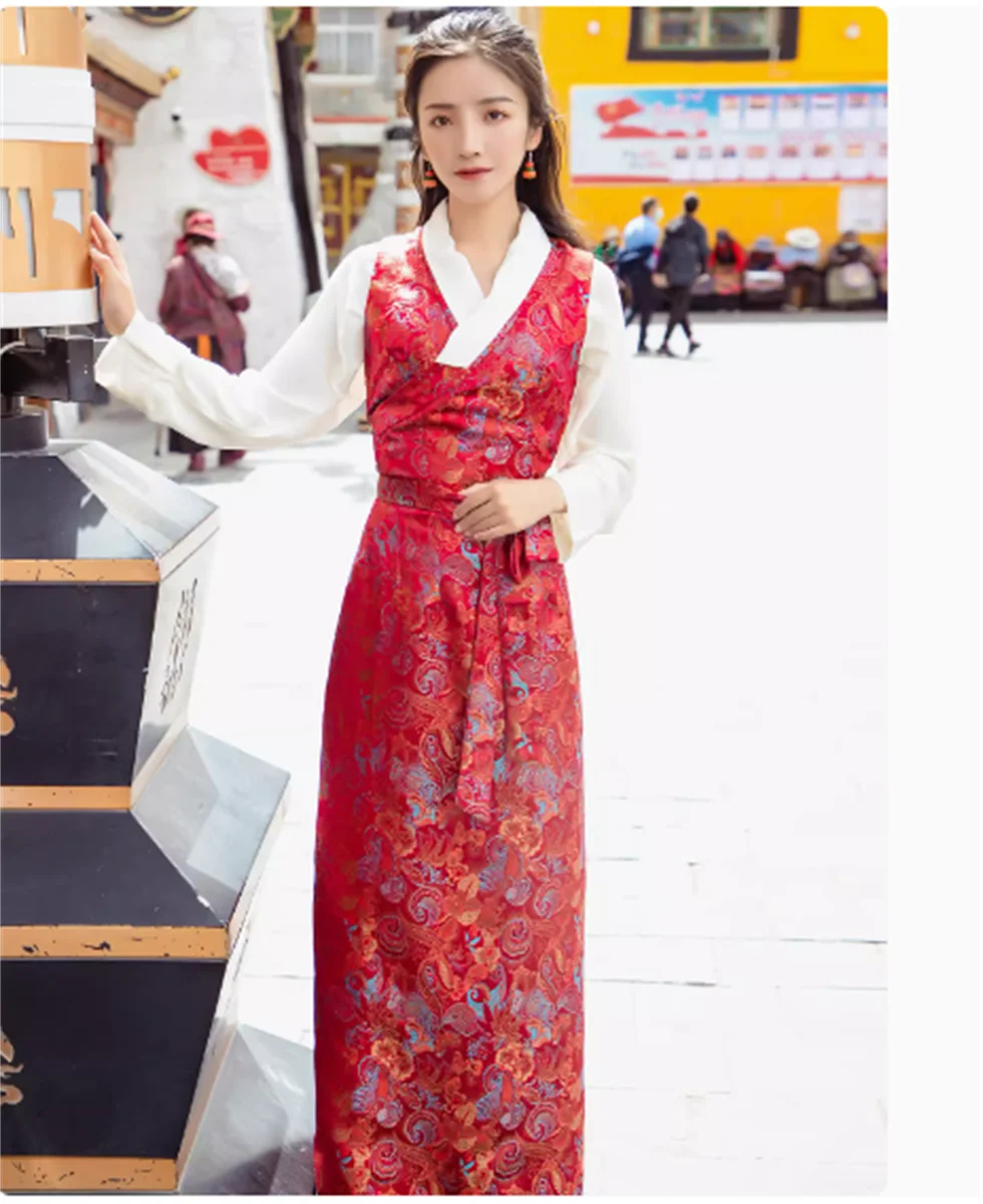 

Tibetan clothing slim fit Tibetan style dress