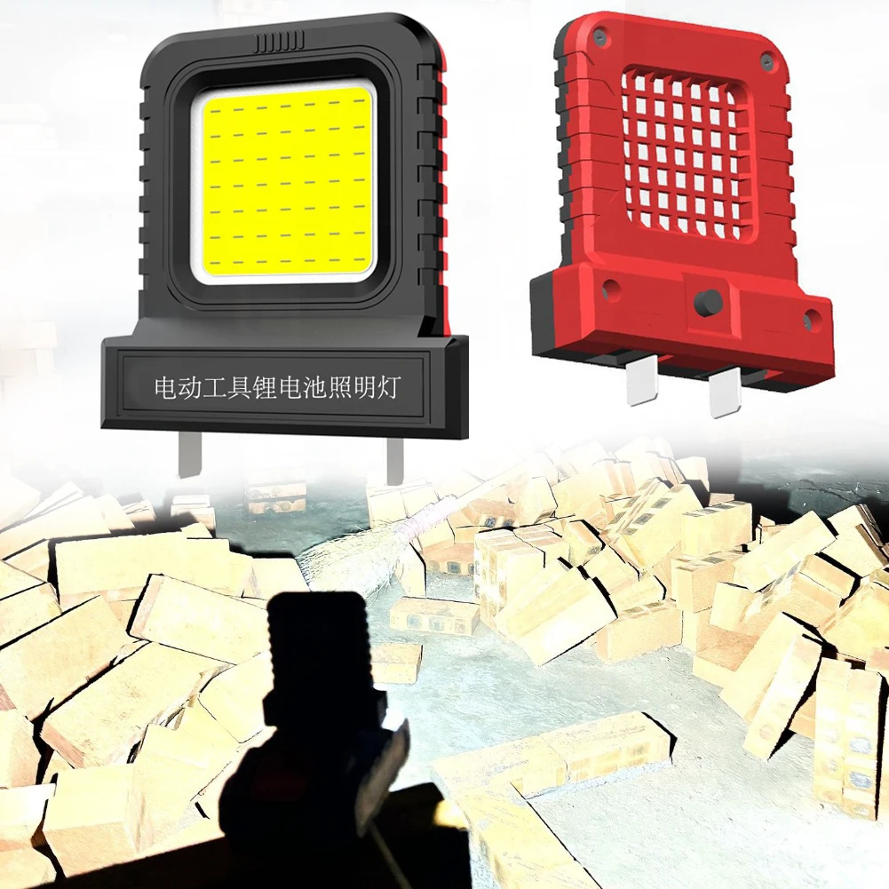 LED Light For 20/21V Lithium Battery 14W LED Work Light Camping Lantern Mini Pocket Flashlight With Adjustable Socket Tools