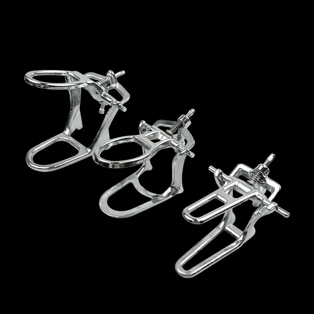 Regulowany artykulator dentystyczny L M S, rama do artikulacji protez do montażu modeli zębów prefabrykowanych, dla technika dentystycznego w laboratorium dentystycznym.