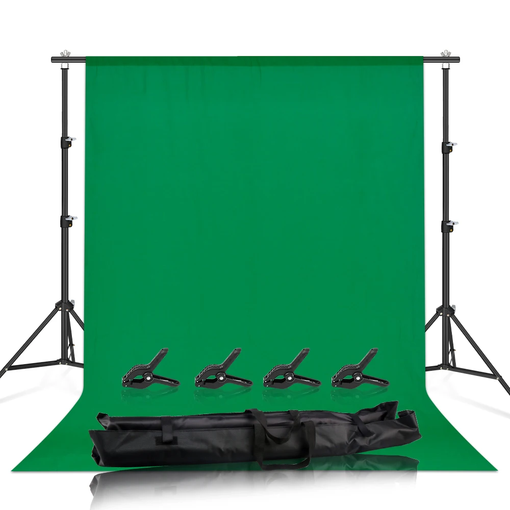 

SH Adjustable Backdrop Stand Background Support Frame SystemWith 4 Spring Clips For Parties,Wedding,Advertising Display