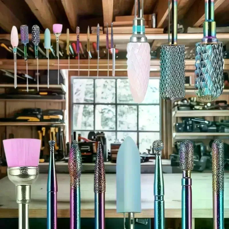 11 قطعة/صندوق المهنية أظافر سيراميك مثقاب مجموعة الكهربائية مانيكير ملف الأظافر بت ل هلام الاكريليك الأظافر والبشرة