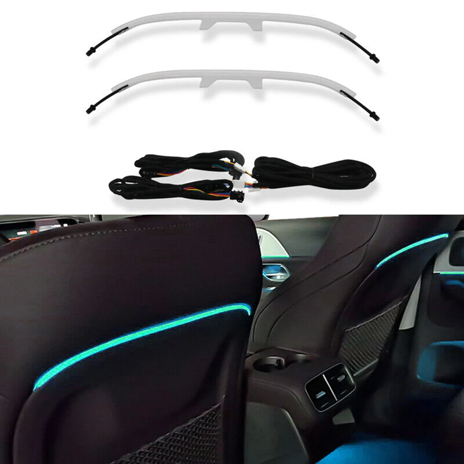 

PANGOLIN 64 Color Seat Back Ambient Light Sync with Original Car Mood Lighting for Mercedes Benz GLE GLS W167 V167 X167 Models