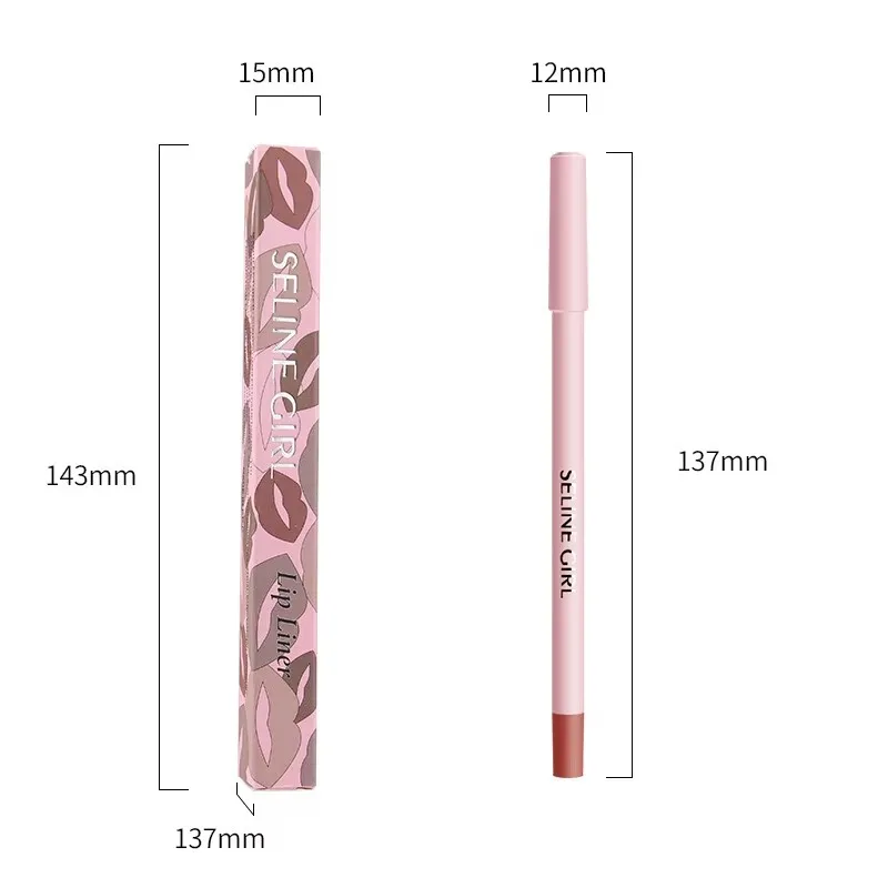 Lápiz labial mate de 12 colores, resistente al agua, de larga duración, taza antiadherente, tinte de contorno, cosméticos.