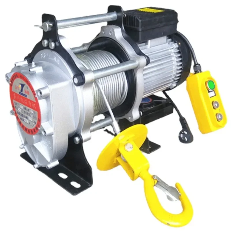 220v mini motor lift electric powered high speed winch