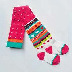 1 PCS Girls Striped Tights Kids Stockings Spring Autumn Baby Girl Clothes Love Patterns Toddler Tights for Girls Pantyhose