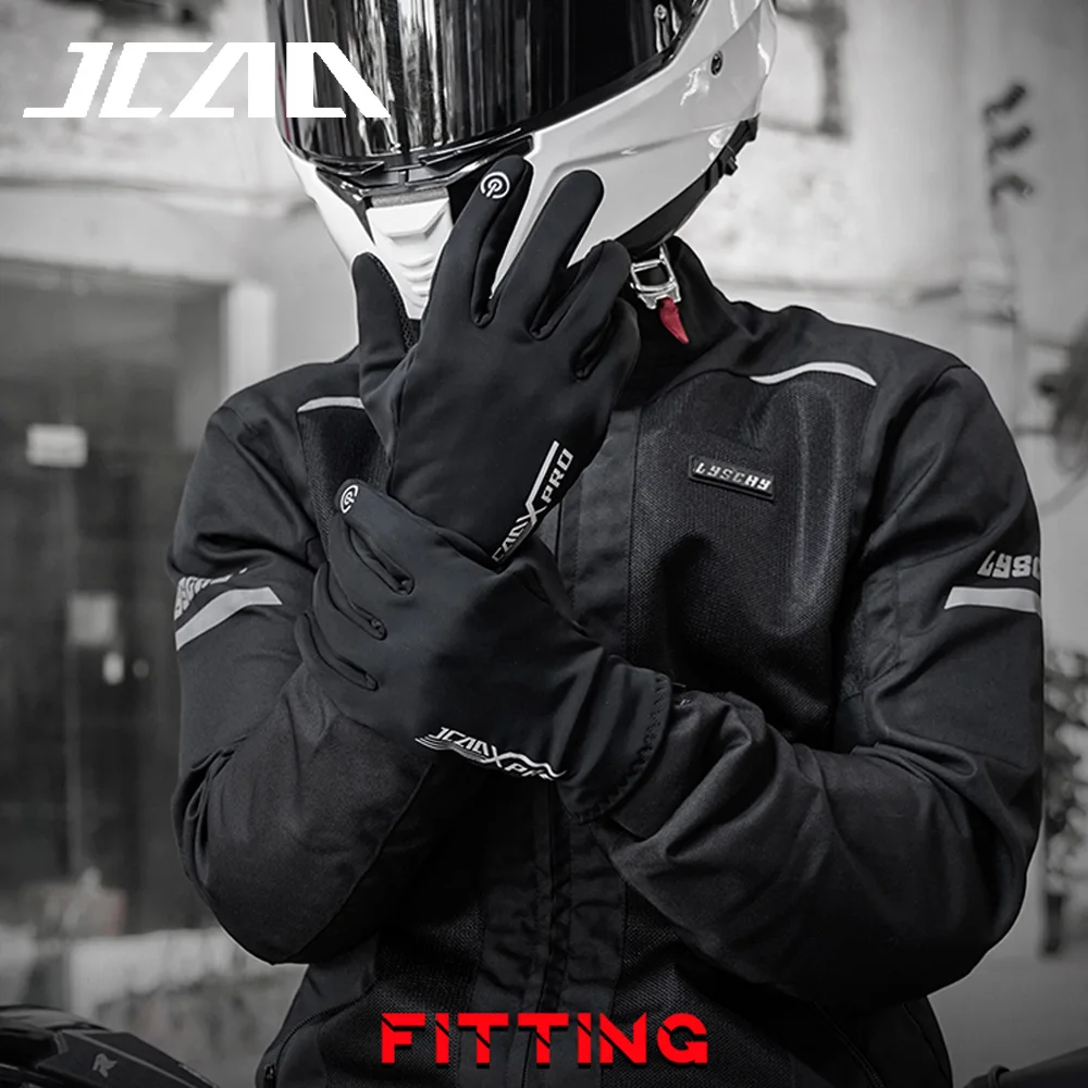

JCAA Winter Warm Inner Lining Motorcycle Gloves Touch Screen Waterproof Windproof Thermal for Snowmobile Skiing Hiking Men Women