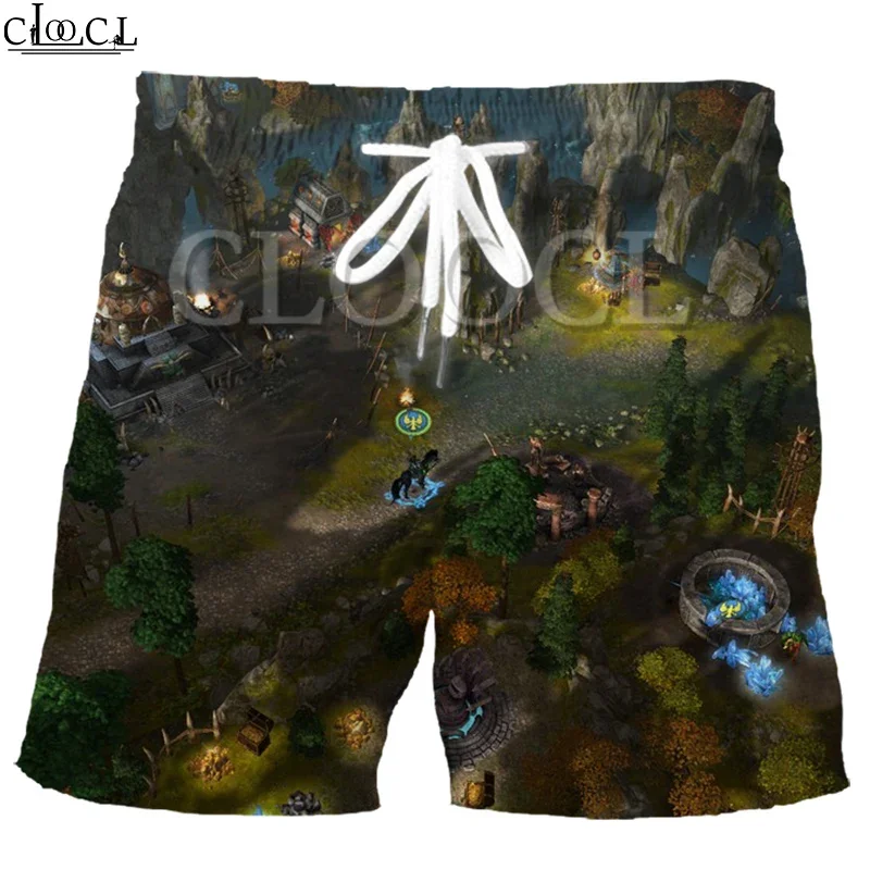 

CLOOCL классические мужские шорты с 3D принтом Game Heroes of Might & Magic, новые летние пляжные шорты в стиле Харадзюку в стиле хип-хоп для отдыха