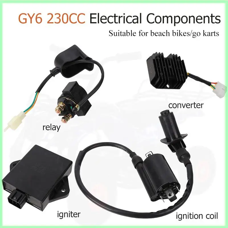GY6 230CCengine electrical assembly igniter high-voltage package relay rectifier suitable for motorcycles/beach bikes/go karts